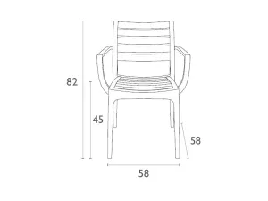 FL 9 Piece Vegas Outdoor Extendable Dining Table Setting with Artemis Armchair thumbnail 6