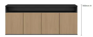 DD Chartres 4 Door Credenza Buffet with Open Cavity Storage thumbnail 2