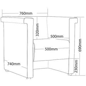 ST Ram PU Leather Single Seater Breakout Lounge thumbnail 2