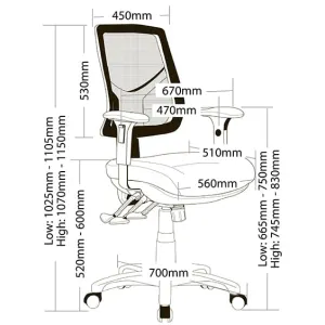 ST Mega High Mesh Back Task Chair with Arms thumbnail 3