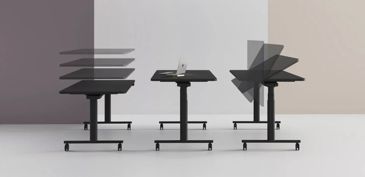 TW Jojo Electric Height Adjustable Folding Table with Castors