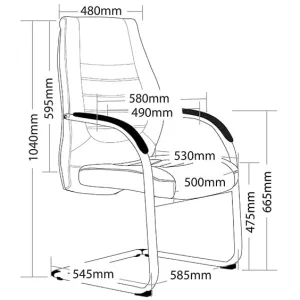 ST Boston PU Leather Executive Visitor Chair thumbnail 3