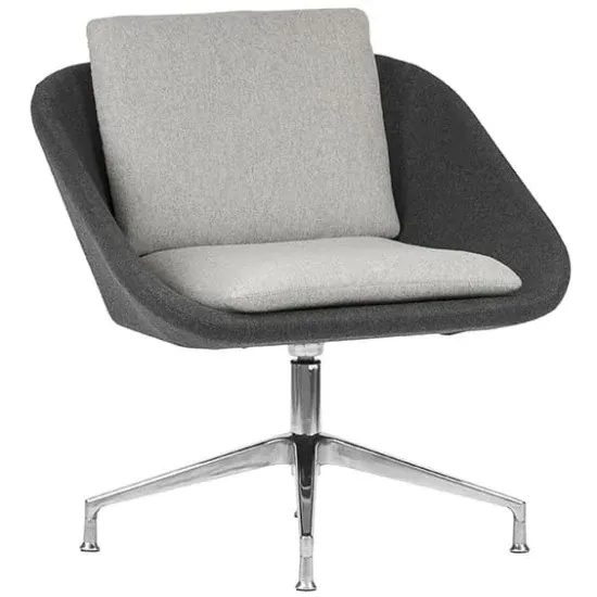 ST Opera Chrome 4 Star Base Fabric Upholstered Breakout Chair