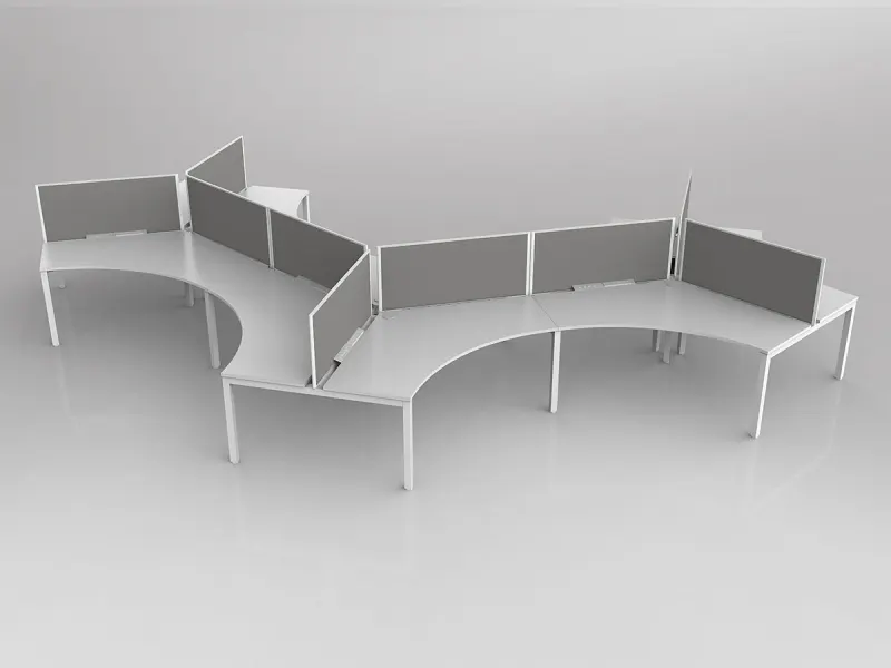 OL Axis 9 User 120° Workstation with Screen - Splice Fabric