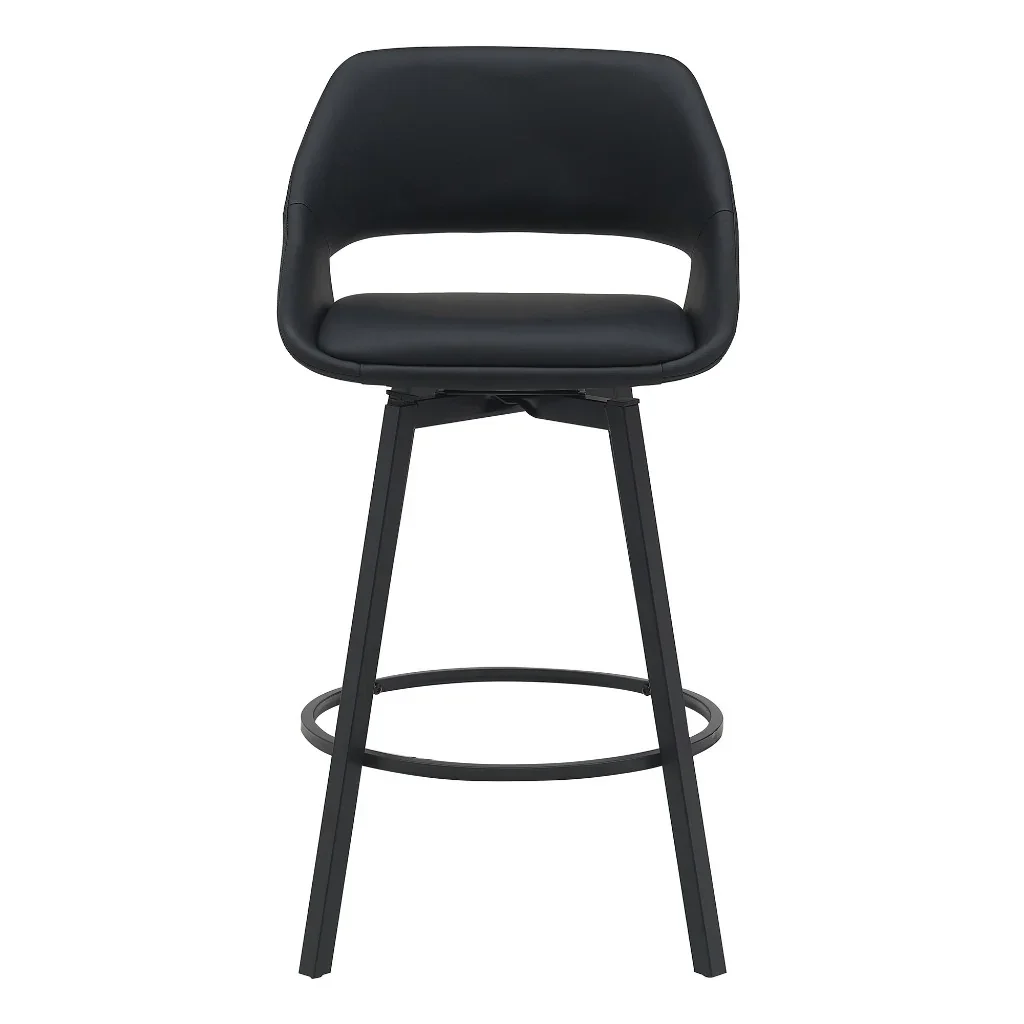 VI District PU Leather Upholstered Metal Base Bar Chair