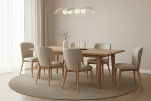 BT Zarella Fabric Upholstered Timber Leg Dining Chair thumbnail 2