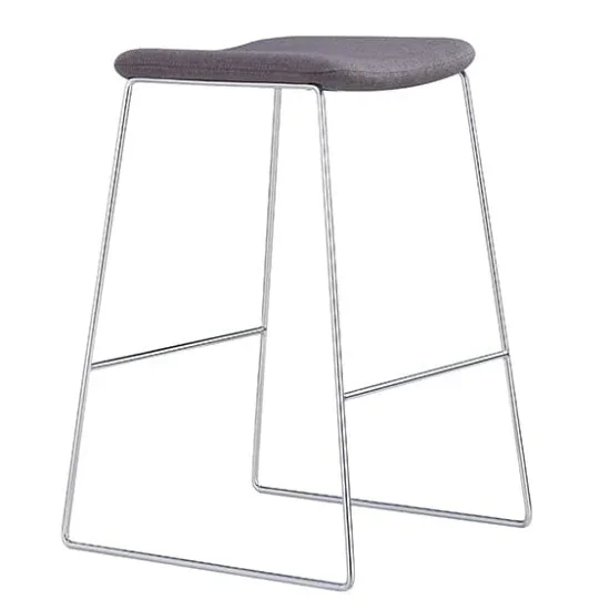 ST Gamma Upholstered Seat Chrome Frame Hospitality Stool