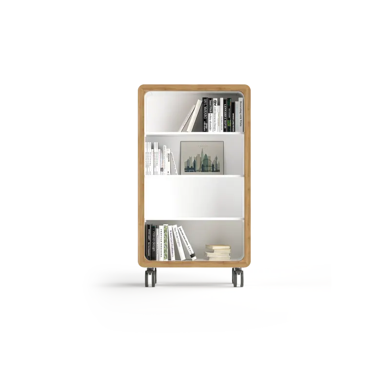 OL Rover 4 Tier Bookshelf with Acoustic Pinnable Board