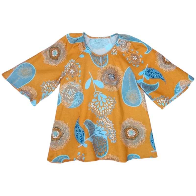 Miramara Designs - Ladies linen blouse-Dahlia