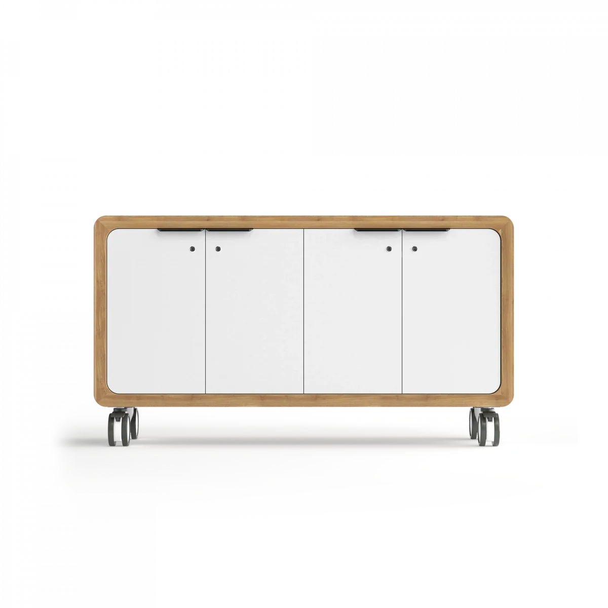 OL Rover 4 Door Mobile Credenza with Acoustic Pinnable Board