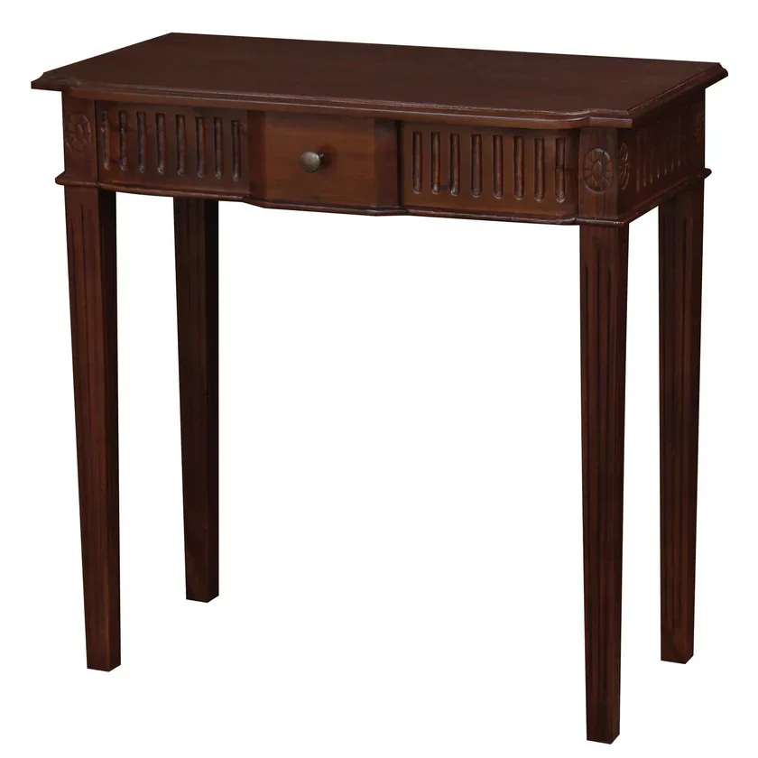 CT Milly Solid Timber 1 Drawer Carved Hall Table