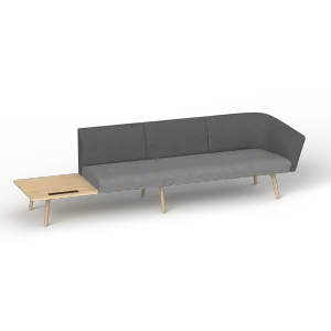 OL Willow Fabric Upholstered Reception Area Sofa with Side Table thumbnail 7