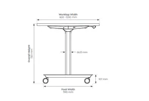 OL Agile Mobile Flip Table Frame thumbnail 4