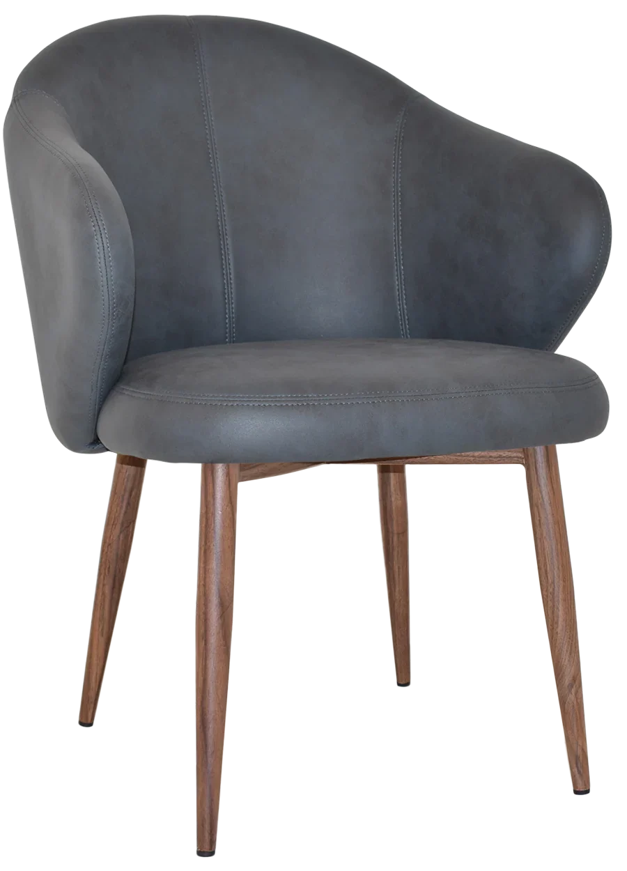 EZ ARM CHAIR HUGO METAL LIGHT WALNUT