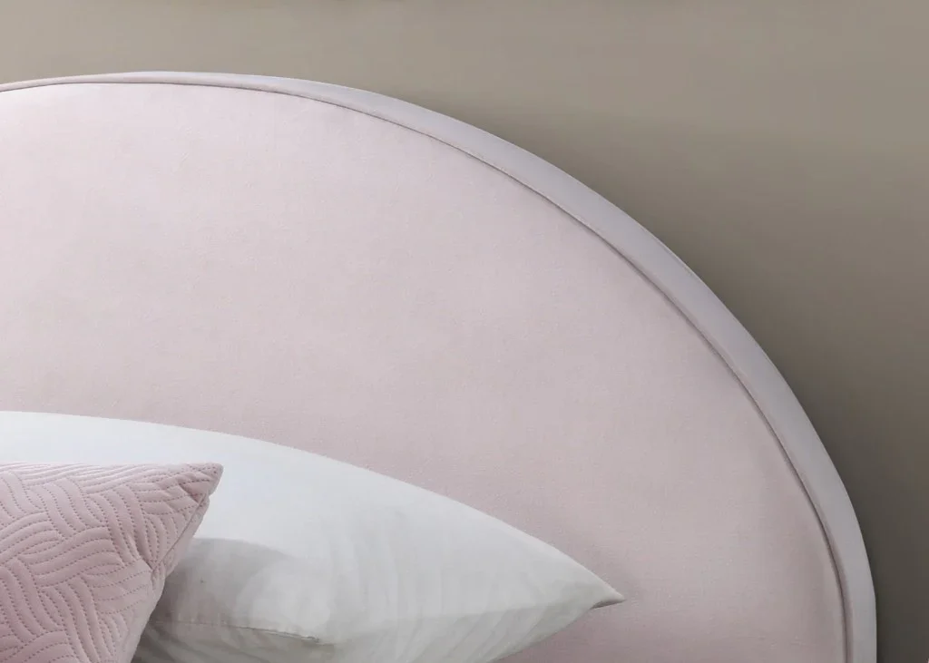 VI Alix Fabric Upholstered Timber Leg Bed