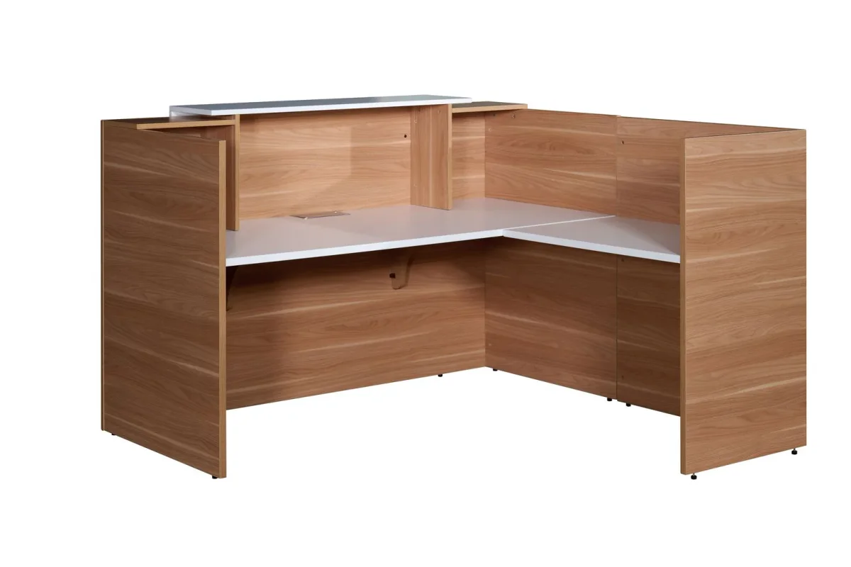 GP Sorrento Virginia Walnut Melamine Reception Counter