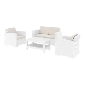FL Monaco Hospitality Outdoor 4 Seater Lounge Set with Cushion thumbnail 8