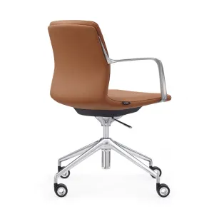 MA Romeo PU Leather Upholstered Aluminium Base Boardroom Chair thumbnail 4