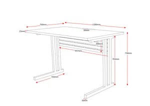 RL Rapid Span Metal C-Leg Office Desk thumbnail 4