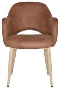 EZ Albury Birch Colour Metal Leg Upholstered Hospitality Dining Armchair thumbnail 4