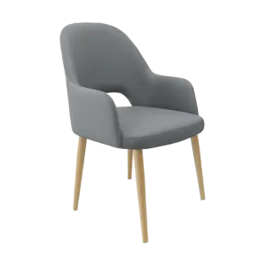 FL Orleans Bourbon PU Leather Upholstered Aluminium Legs Hospitality Armchair thumbnail 6