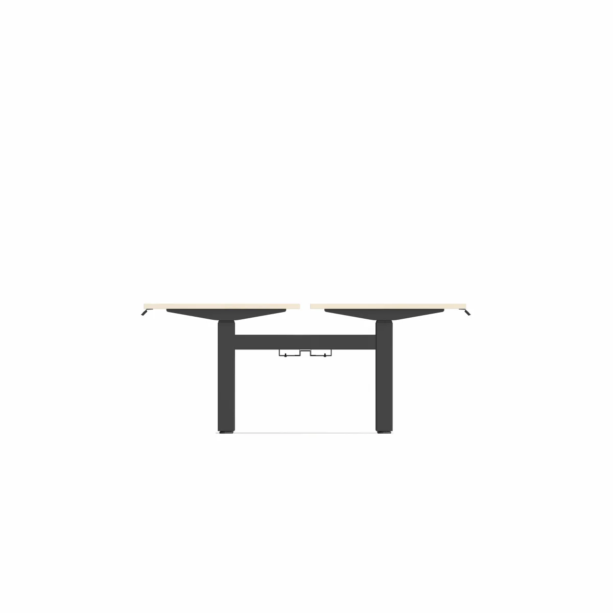 OL Klass Electric Height Adjustable Share Desk - Nordic Maple Top White Fame