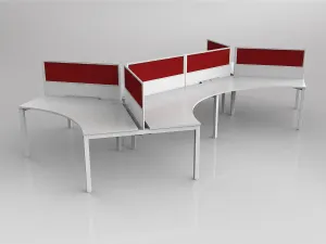 OL Axis 6 User 120° Workstation with Screen - Breathe Fabric thumbnail 17