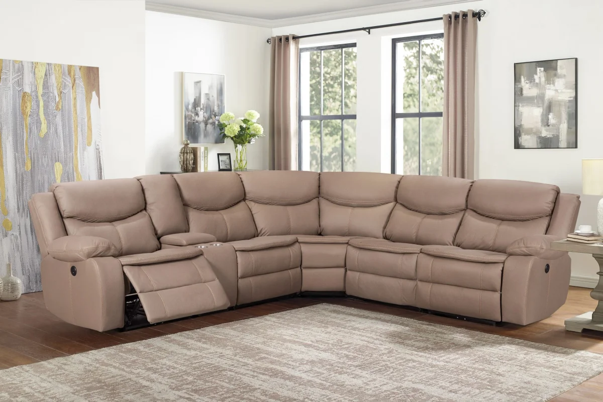 BT Otto Fabric Power Motion 5 Seater Electric Recliner Corner Lounge