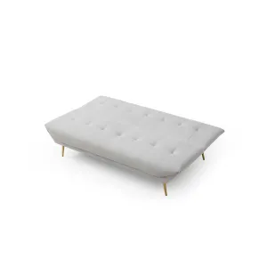HE Morrison Fabric Upholstered Metal Leg 3 Seater Sofa Bed thumbnail 5