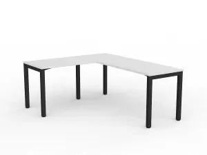 OL Axis Melamine Top Metal Frame Office Desk with Return thumbnail 12