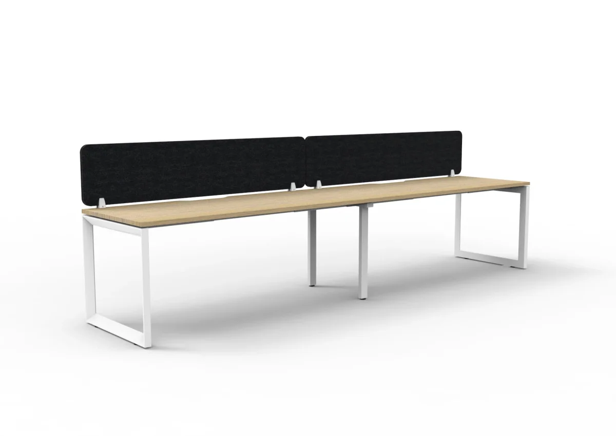 RL Infinity Loop Leg Single Sided Workstation with Black Eco Panel Screen