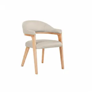 BT Monetti Fabric Upholstered Timber Leg Dining Chair thumbnail 6