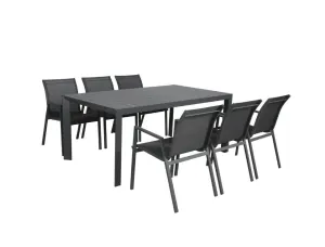 VI Icaria Aluminium Outdoor Chair - Charcoal and White thumbnail 5