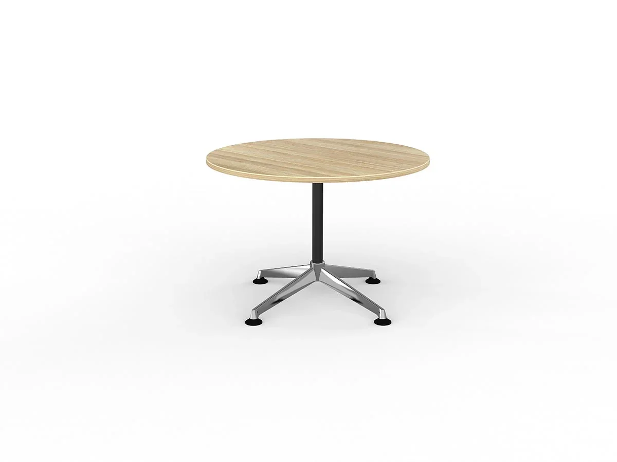 OL Modulus Fixed Leg Round Meeting Table - Oak Top