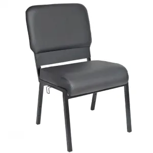 MA Grace Fabric or PU Leather Upholstered Linkable 4 Leg Side Chair thumbnail 1