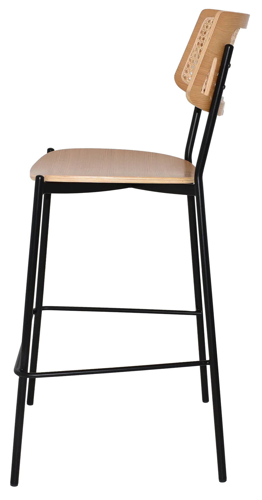 EZ Texas Metal Leg Rattan Back Barstool - Natural