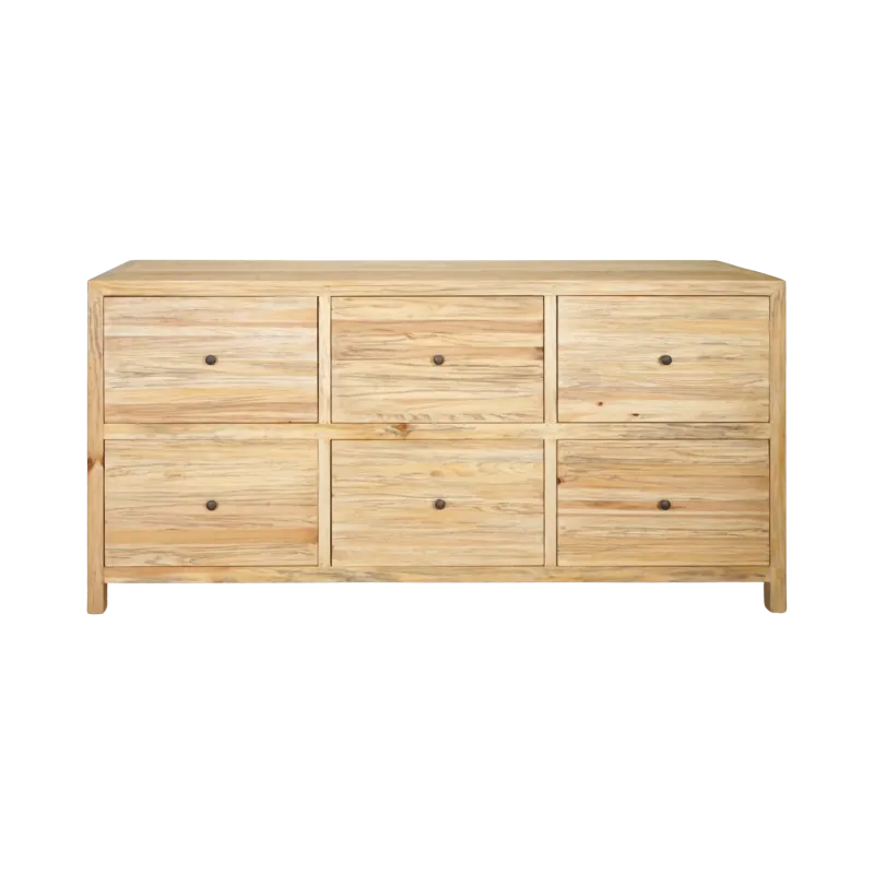CR Sonoma Solid Timber 6 Drawer Buffet