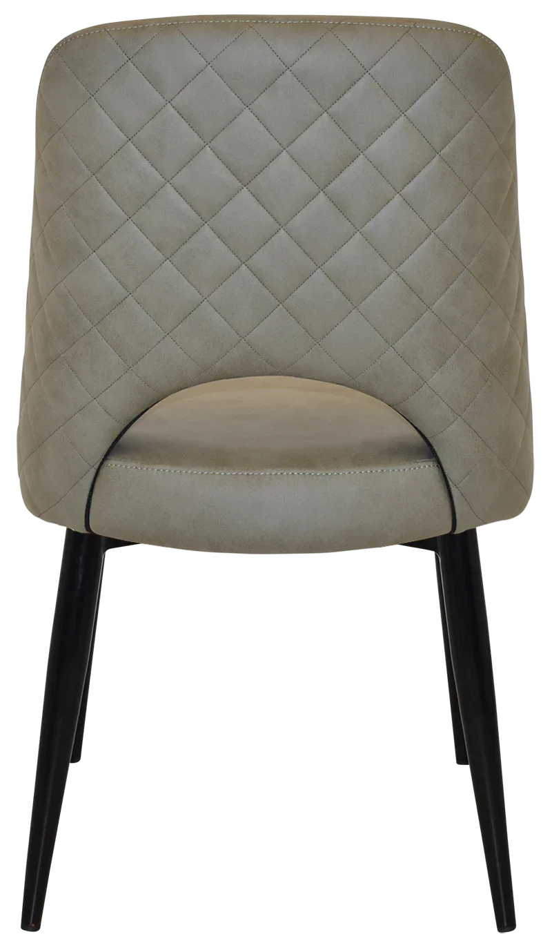 EZ Albury Black Metal Leg Upholstered Hospitality Dining Chair