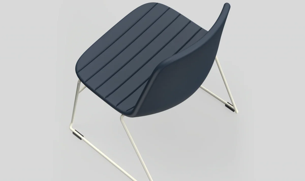 OL Sofia PU Leather Upholstered Sled Base Breakout Chair