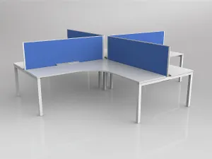 OL Axis 4 User 90° Workstation with Screen - Breathe Fabric thumbnail 1