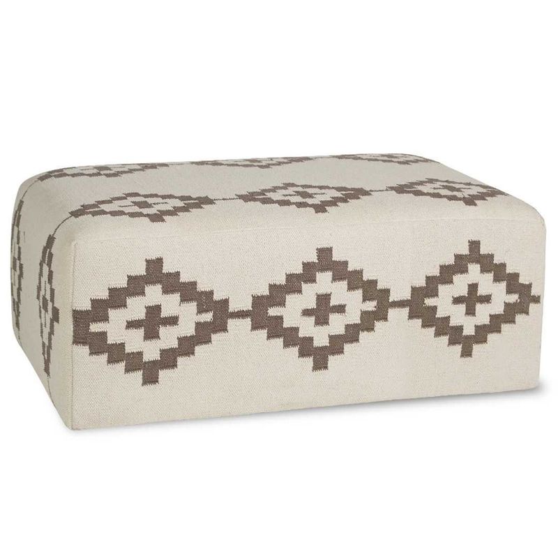 SH Bronte Fabric Upholstered Rectangular Ottoman - Natural