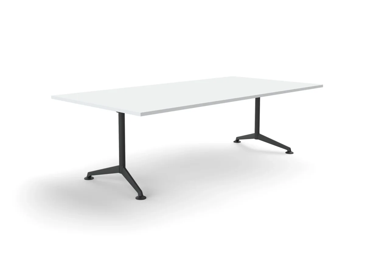 OL Modulus All Black Fixed Leg Meeting Table