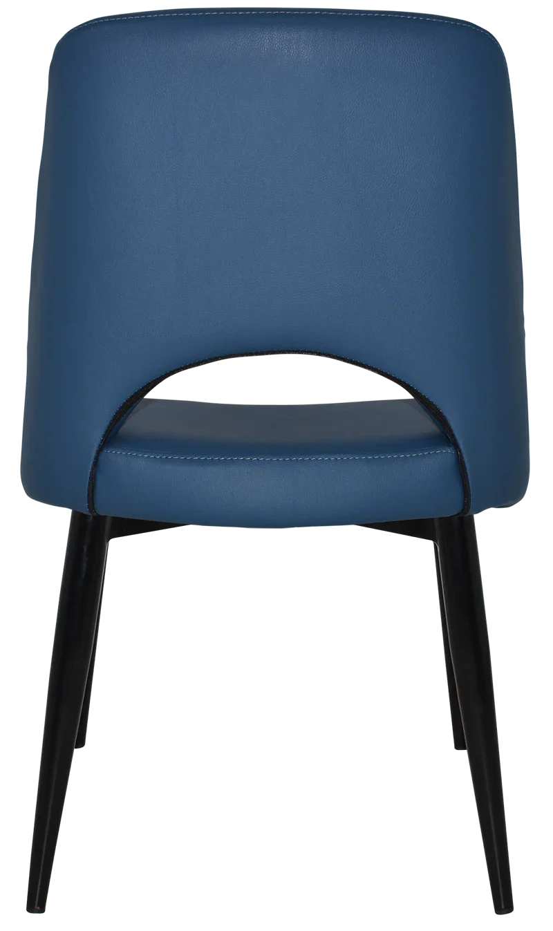 EZ Albury Black Metal Leg Upholstered Hospitality Dining Chair