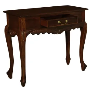 CT Jepara Solid Timber 1 Drawer Carved Sofa Table thumbnail 2
