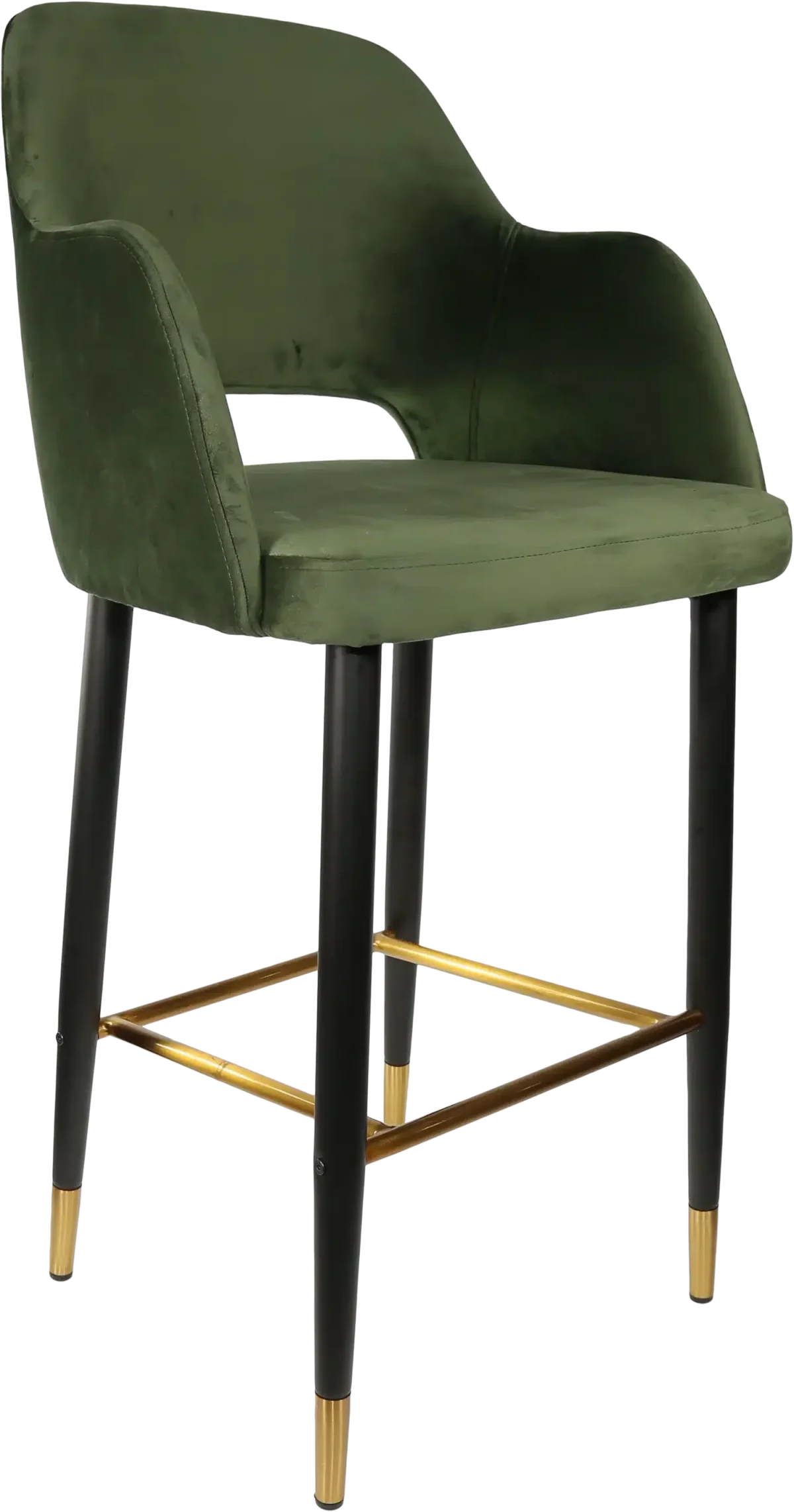 FL Sorbet Velvet Upholstered Metal Leg Hospitality Barstool