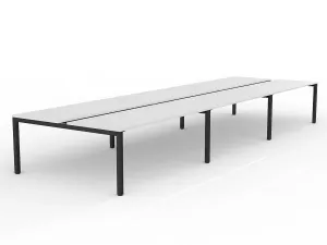 OL Axis 6-User Double Sided Workspace – White Top with Black Frame thumbnail 11