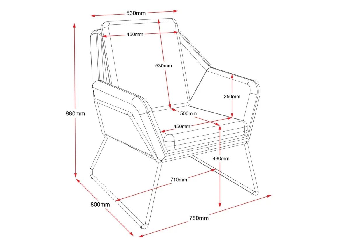 RL Cardinal Fabric Upholstered Breakout Chair