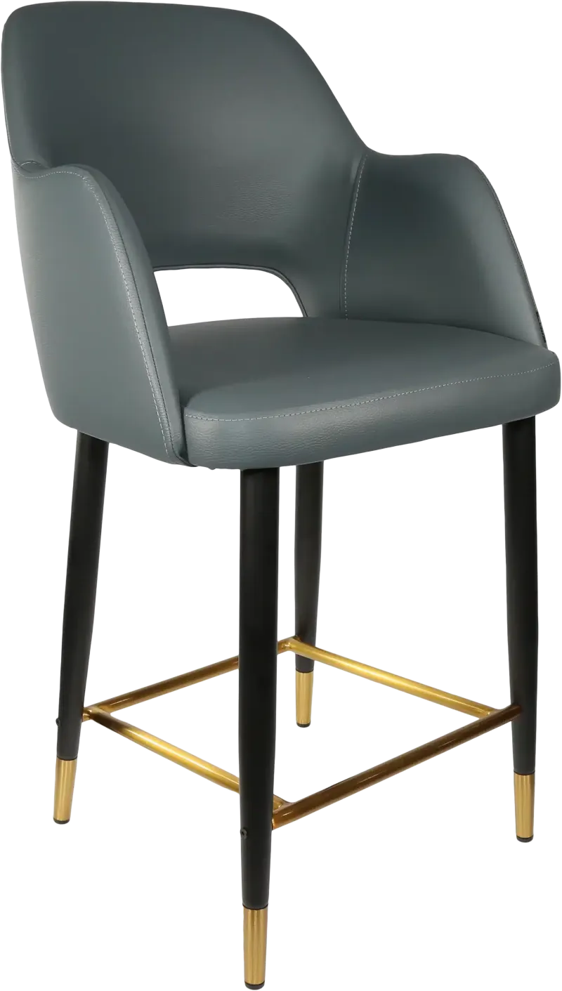 FL Sorbet Vinyl Upholstered Metal Leg Hospitality Counter Stool