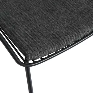 SH Angel Metal Armchair with Seat Cushion - Black thumbnail 3