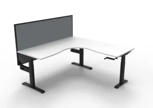 RL Boost Crank Height Adjustable Corner Workstation with SHUSH30 Screen thumbnail 8